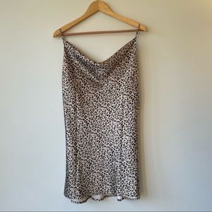 Animal Print Slip Dress Mini